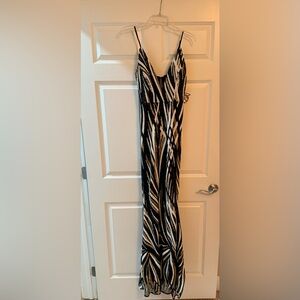 Hot Miami Styles Black and White Maxi Dress